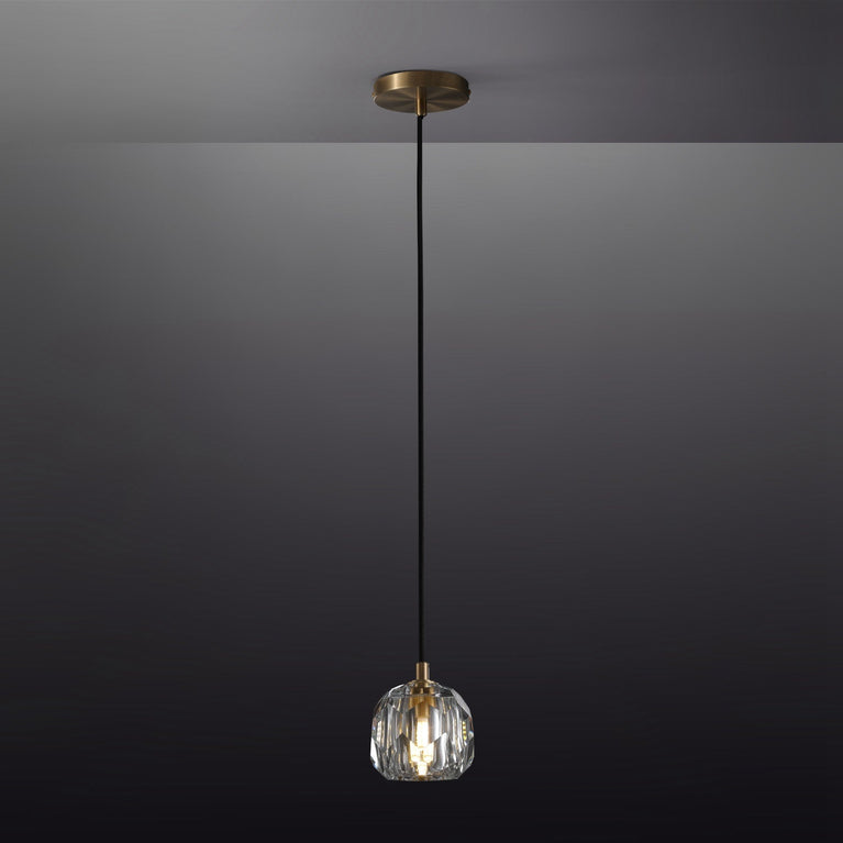 Bille De Clear Crystal Double Ball Pendant Lighting