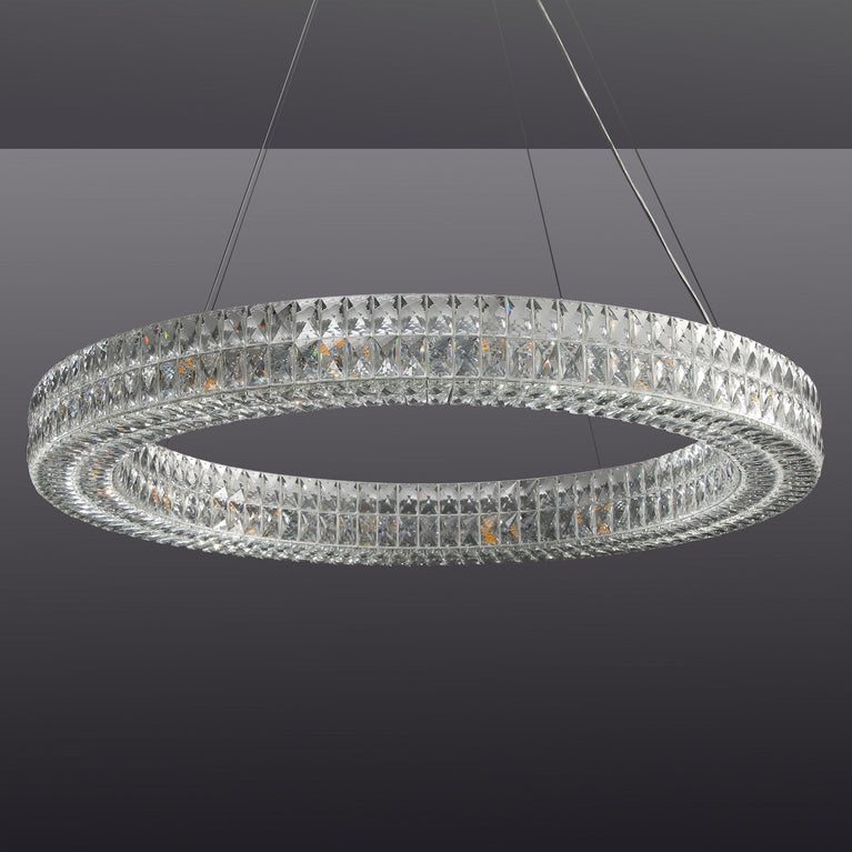 Clear K9 Crystal Ring Chandelier