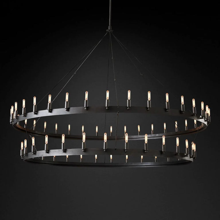 Camino Vintage Filament 2-Tier Round Chandelier