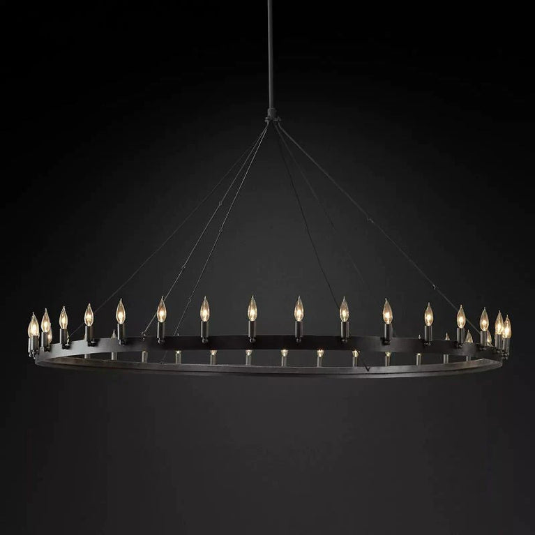 Camino Vintage Candelabra Round Chandelier 73"