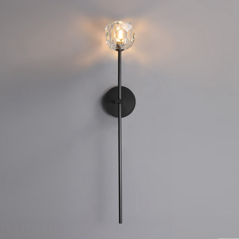 Bille De Clear Crystal Ball Wall Sconce 28"H
