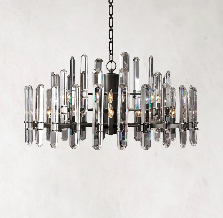 Bonnington Round Chandelier 36" Crystal Chandelier