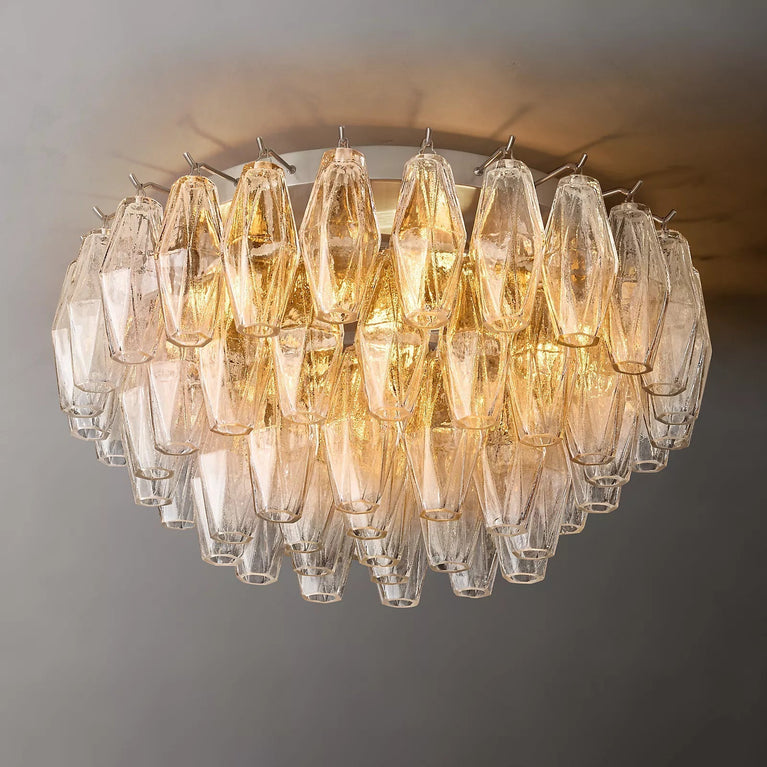 Chiaravalle Glass Round Flush Mount 24"