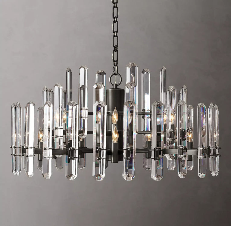 Bonnington Crystal Round Chandelier 37"
