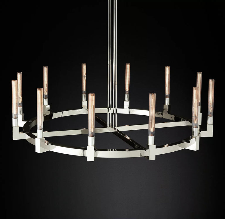 Candlestick Round Chandelier 60"