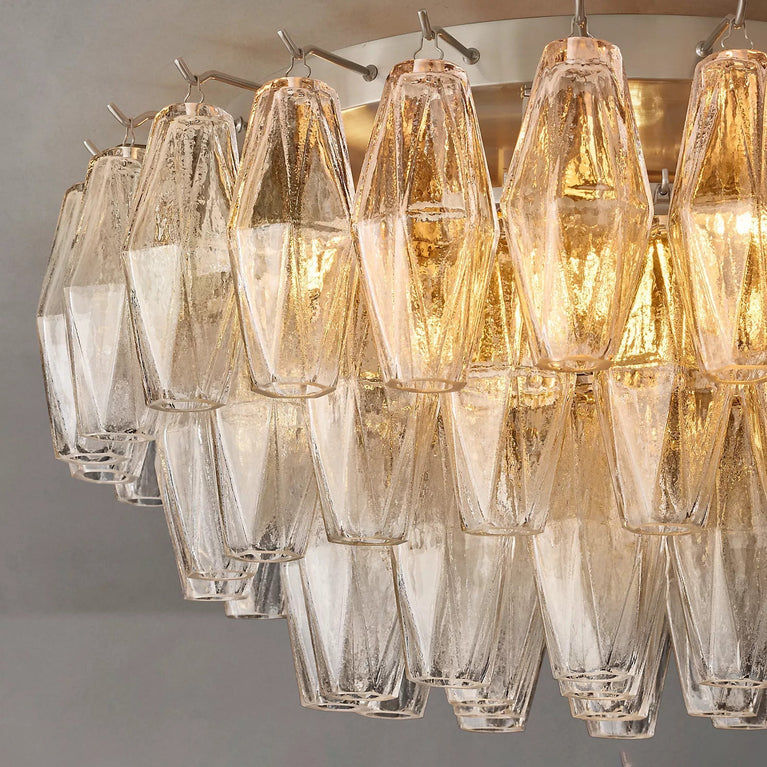 Chiaravalle Glass Round Flush Mount 24"