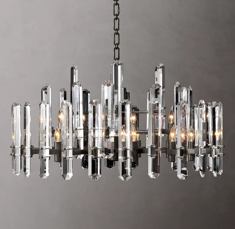 Bonnington Crystal Round Chandelier 37"