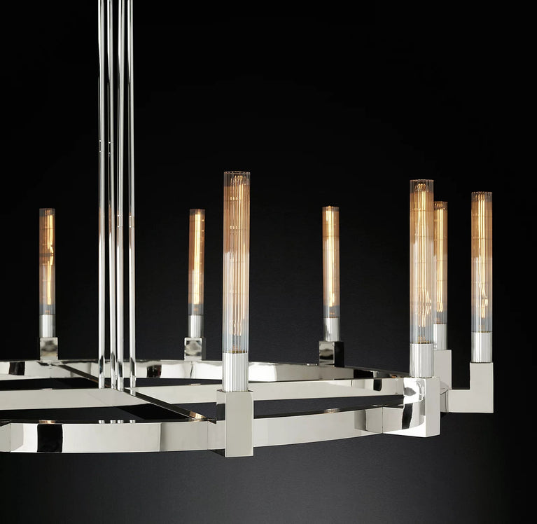 Candlestick Round Chandelier 60"