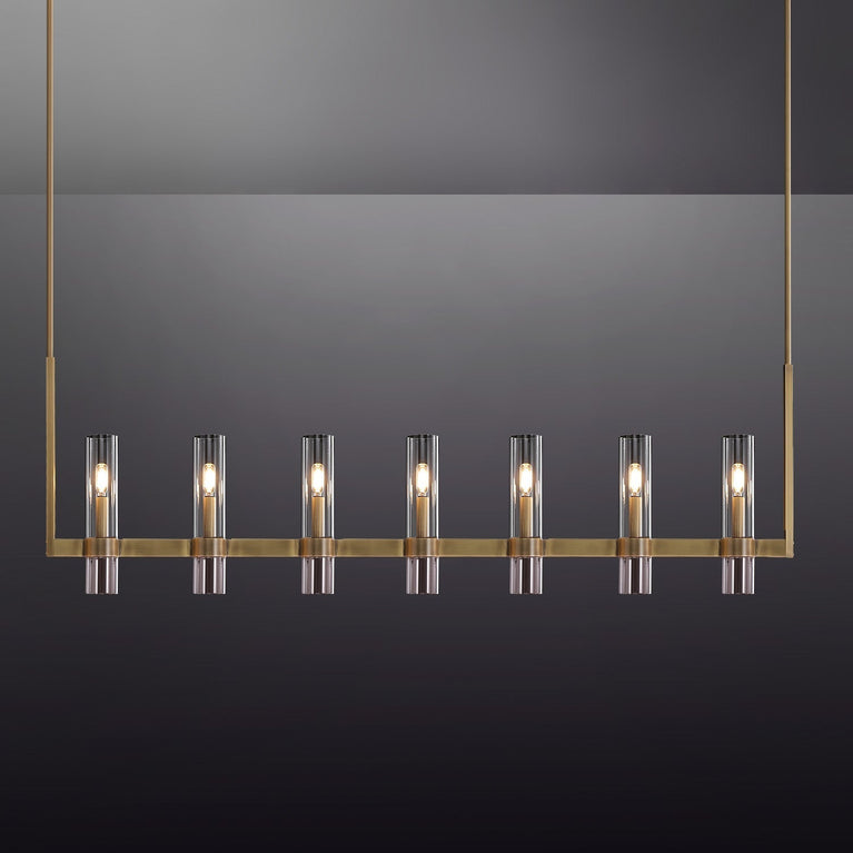 Ravelle Glass Linear Chandelier 50"(customized)