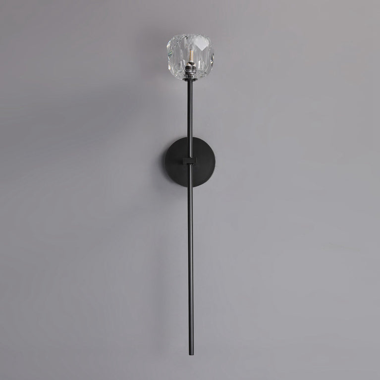 Bille De Clear Crystal Ball Wall Sconce 28"H