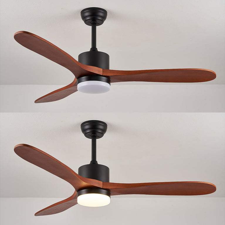 Maeve 52hhhhVintage Smart Ceiling Fan APP-Controlled. LED dimming fan chandelier