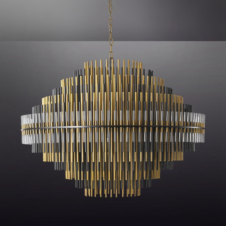 Emile Industrial Wind Round Chandelier 50" 60"( customized size)