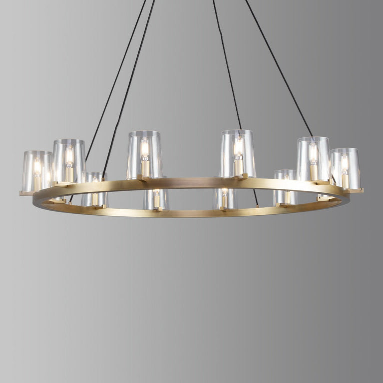 Cielle Round Chandelier Glass 36'' for Living Room