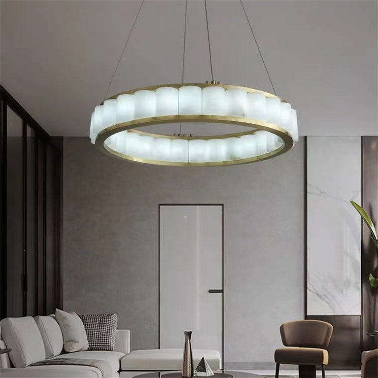 Winnie marble Round chandelier 23" 30" 40"