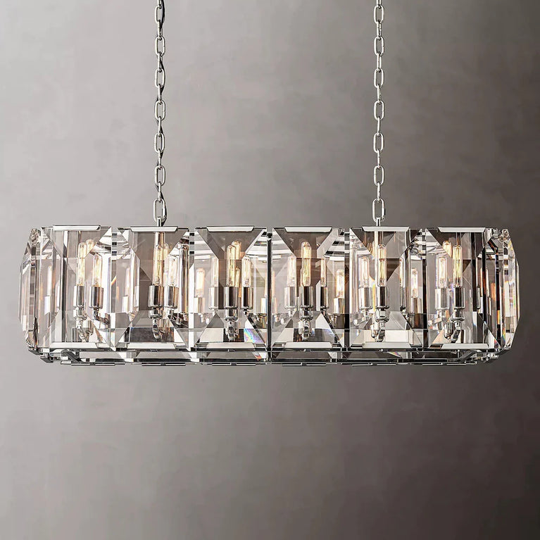 Jean Harlow Crystal Rectangular Chandelier 62"