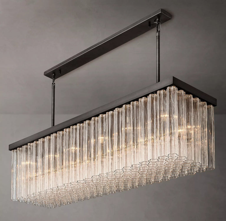 Caesar Glass Tube Linear Chandelier 72"