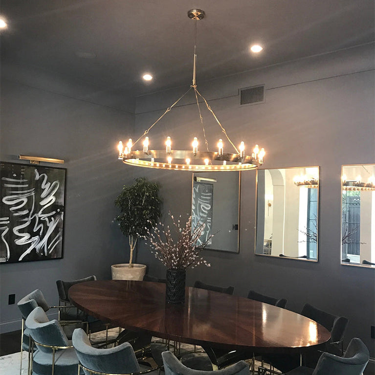 Vintage Filament Round Chandelier