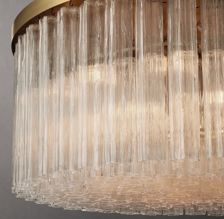 Caesar Glass Tube Round Chandelier 48"