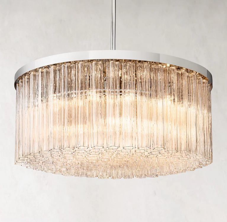 Caesar Glass Tube Round Chandelier 60"