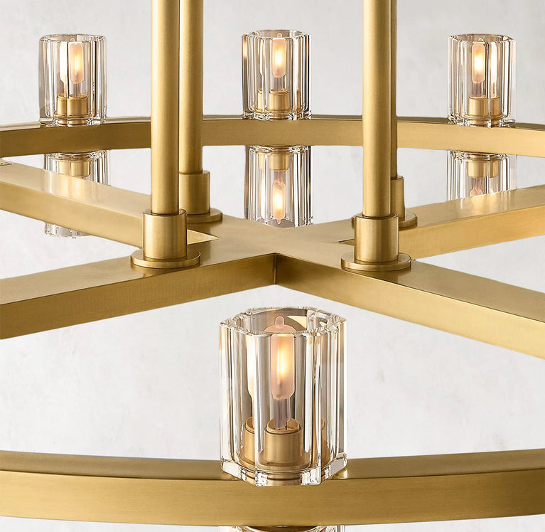 Arcachones Led Round Two-tier Chandelier 60"