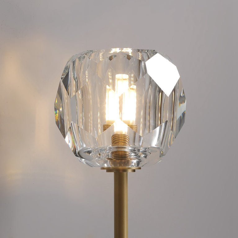 Bille De Clear Crystal Ball Wall Sconce 28"H