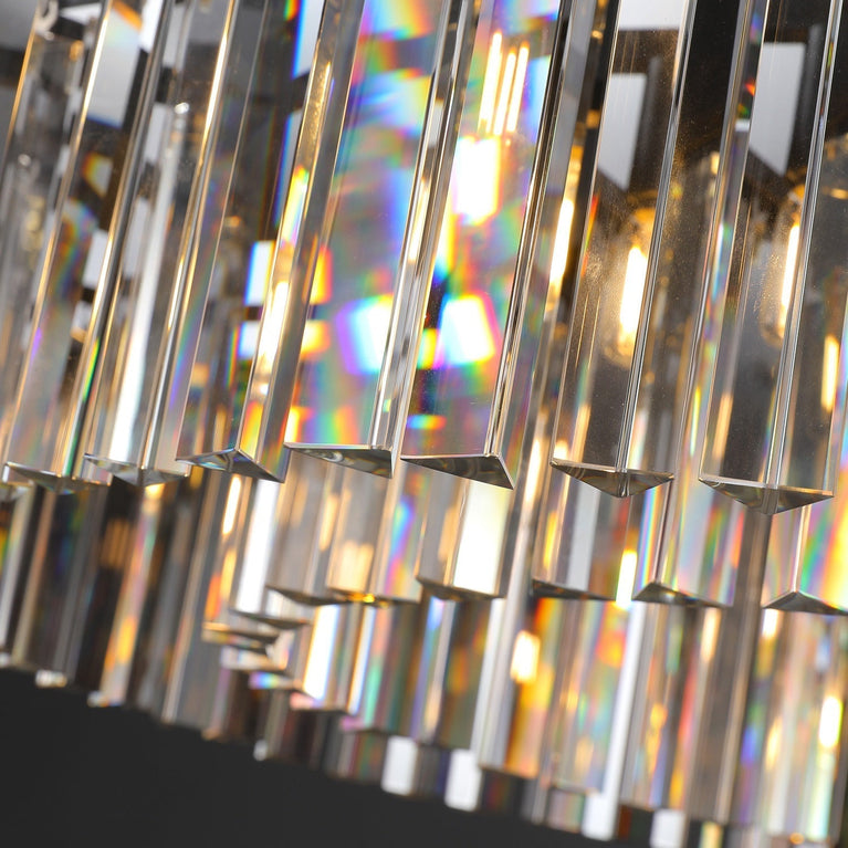 Clavel Crystal Round Chandelier Black 32"/43"