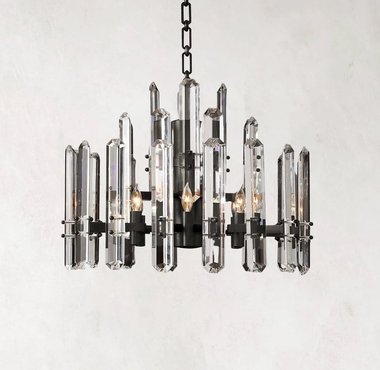 Bonnington Round Chandelier 24" Crystal Chandelier