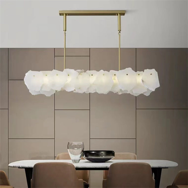 Modern August Marble Linear Chandelier