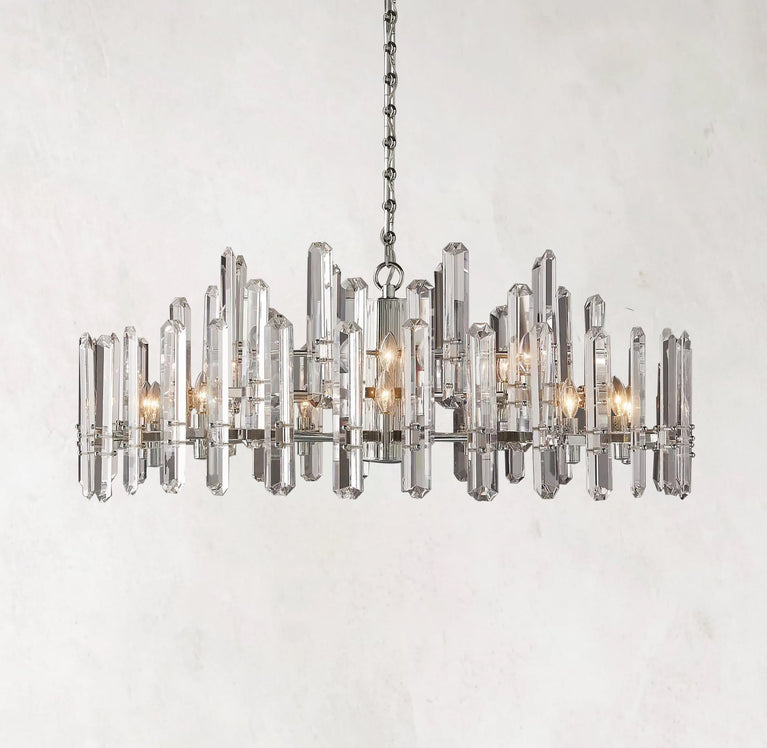 Bonnington Round Chandelier 48" Crystal Chandelier