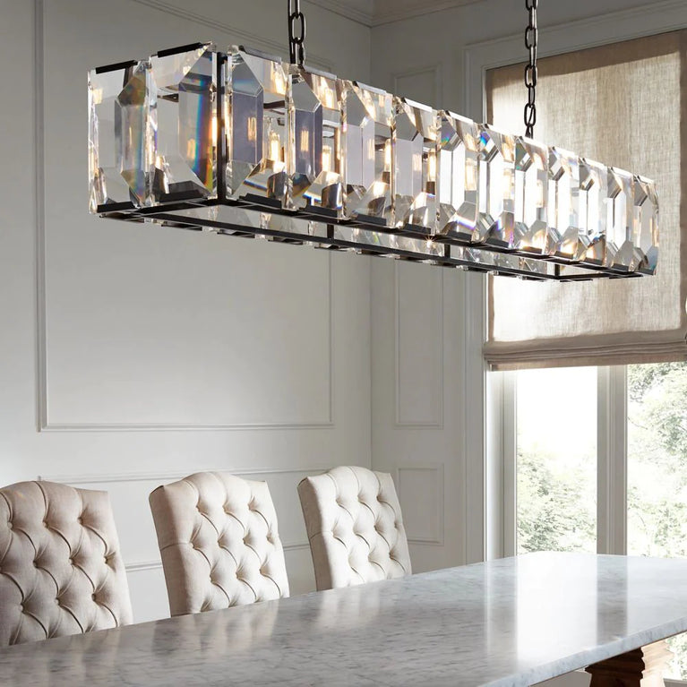 Harlow Crystal Rectangle Chandelier 74"