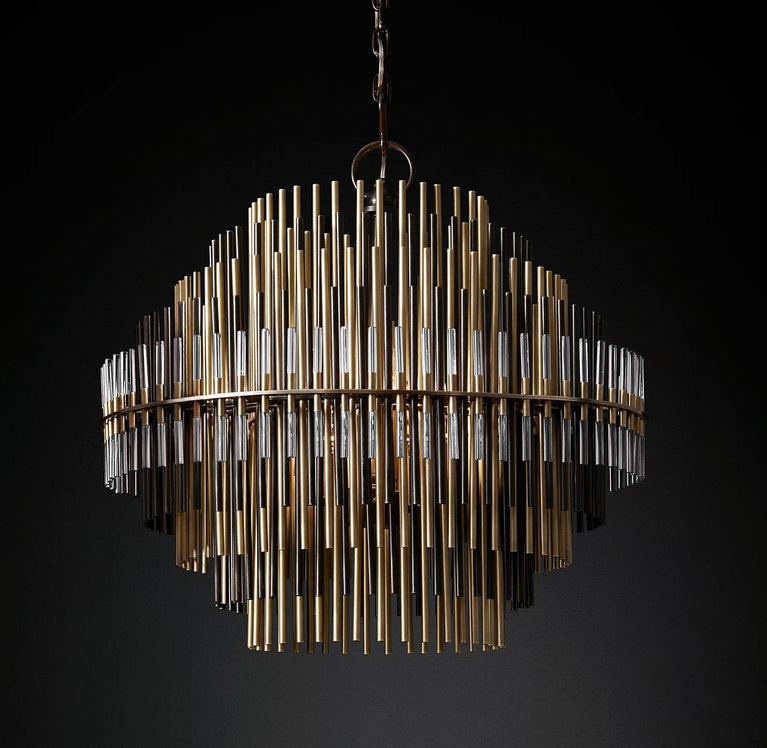 Emile Industrial Wind Round Chandelier 24" 32" 42"