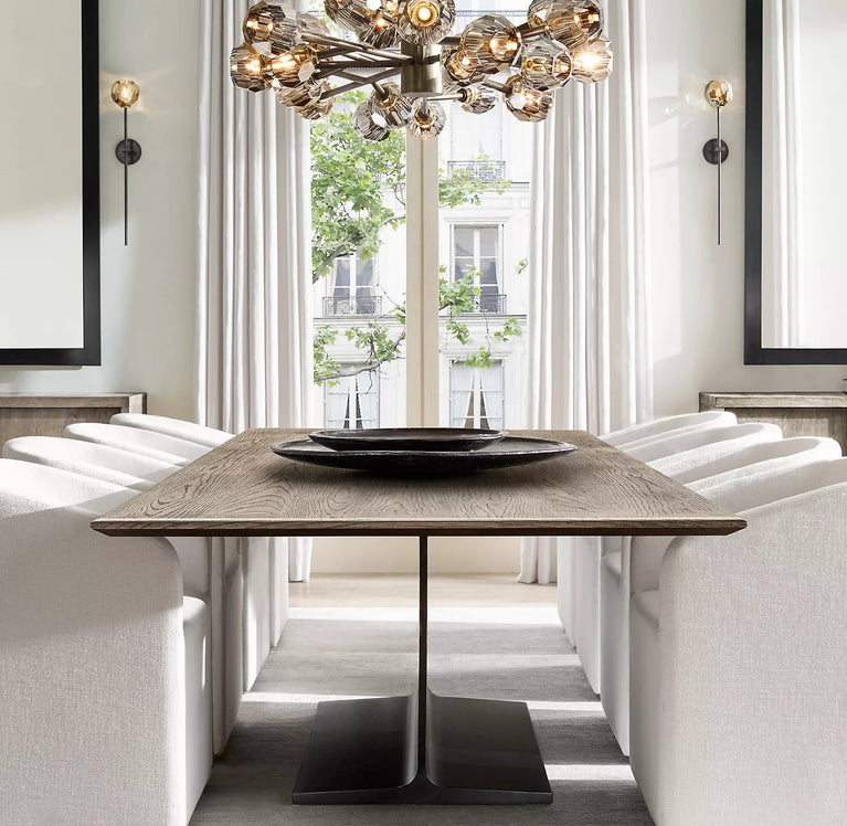Bille De Crystal Ball Round Chandelier 36"