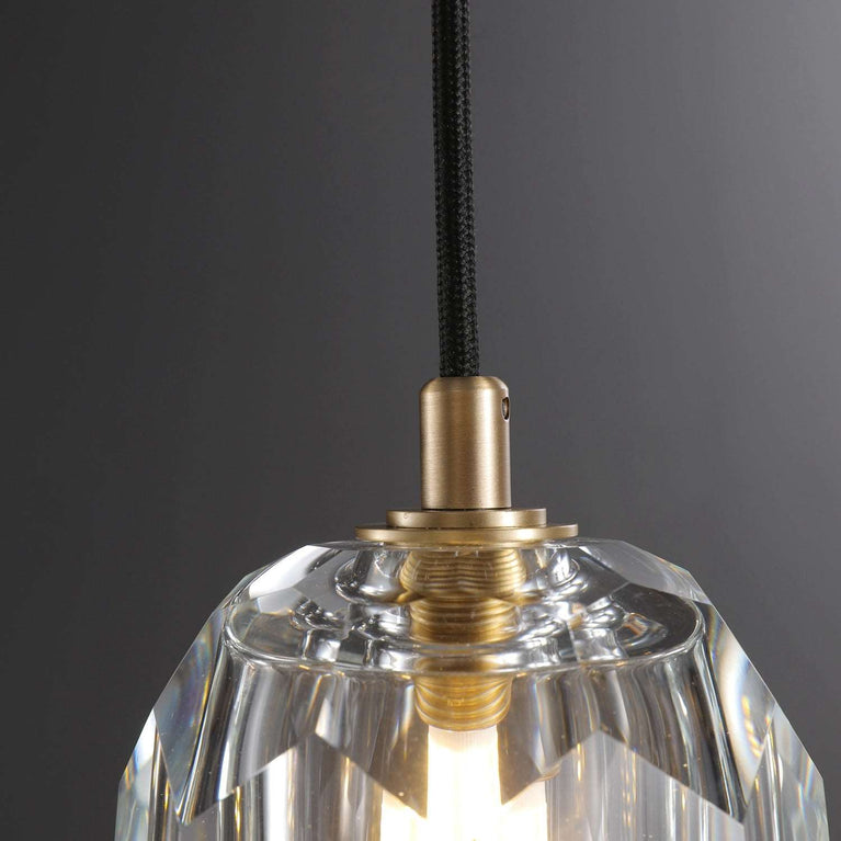 Bille De Clear Crystal Double Ball Pendant Lighting