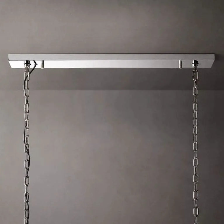 Harlowe Calcite Rectangular Chandelier 74" for Living room