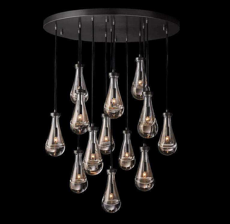 RAINDROP Drew Round 13-Light Chandelier For Living Room