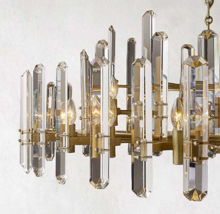 Bonnington Round Chandelier 48" Crystal Chandelier