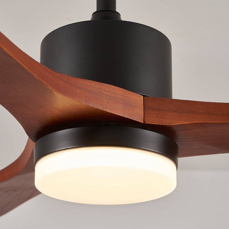 Maeve 52hhhhVintage Smart Ceiling Fan APP-Controlled. LED dimming fan chandelier