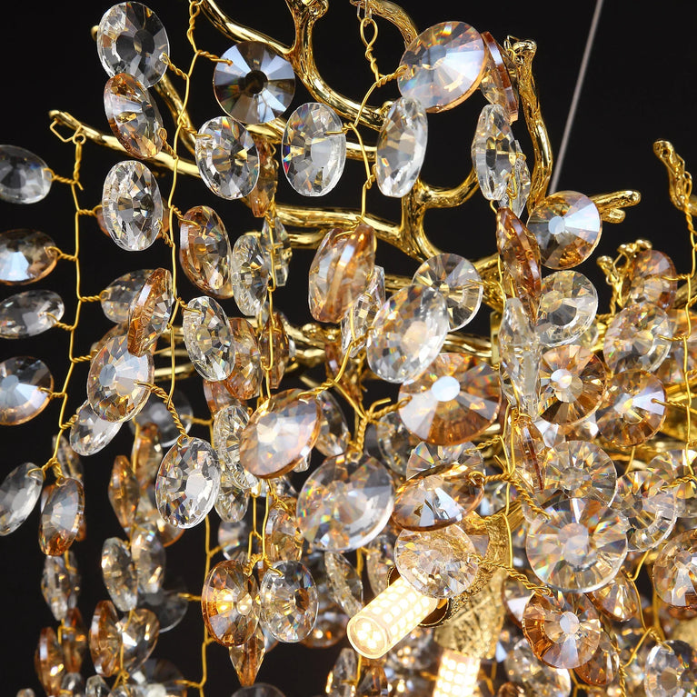 North Rectangular Branch Chandelier Crystal for Dinning