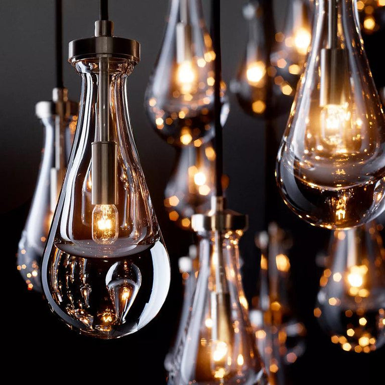 RAINDROP Drew Round 31-Light Long Chandelier For Staircase