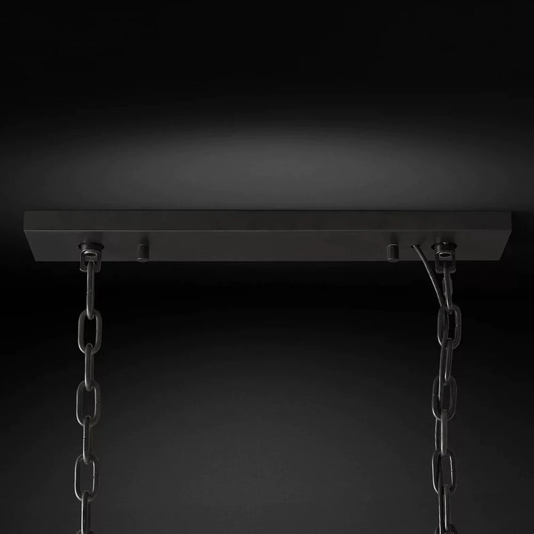 Jean Harlow Crystal Rectangular Chandelier 62"