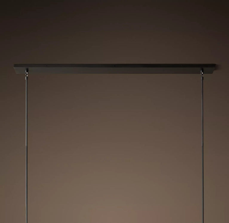 Boule De Cristal Clear Glass Minimalist Linear Chandelier Light 48"