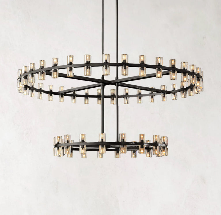 Arcachones Led Round Two-tier Chandelier 60"