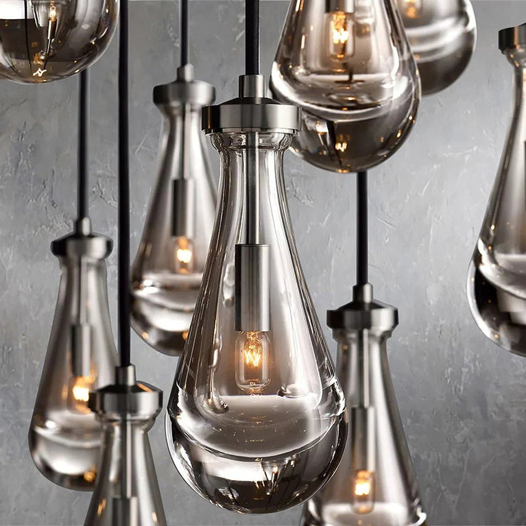 RAINDROP Drew Round 31-Light Long Chandelier For Staircase
