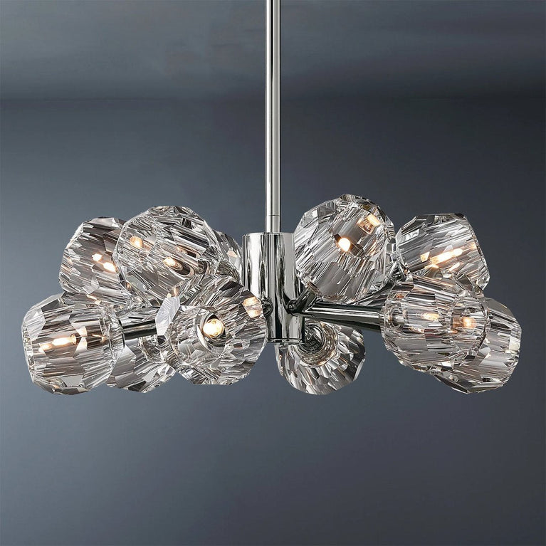 Boule De Crystal Ball Clear Glass Round Chandelier 24"