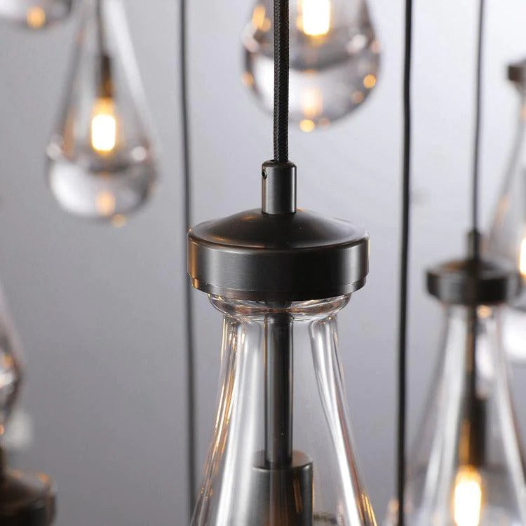 RAINDROP Drew Round 31-Light Long Chandelier For Staircase