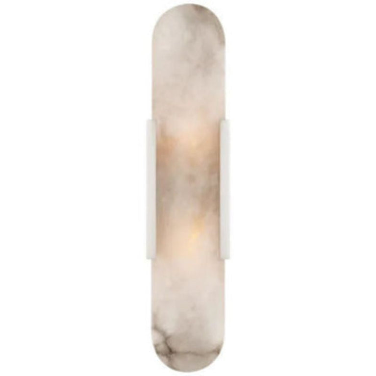 Alabaster Linear Wall Sconce 壁灯灯具 rbrights 20"H*4.25"W Polished Nickel