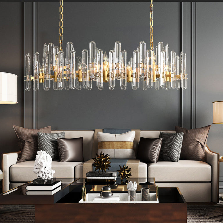 Bonnington Crystal Rectangle Chandelier 54"