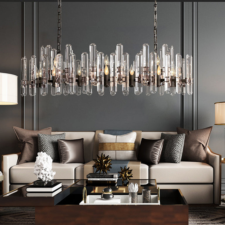 Bonnington Crystal Rectangle Chandelier 54"