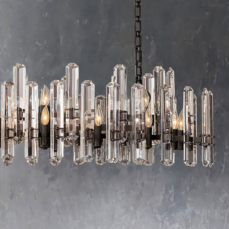 Bonnington Crystal Rectangle Chandelier 54"