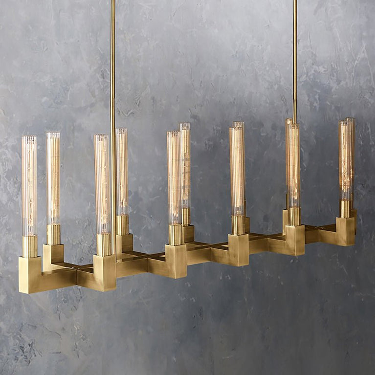 Cannele Linear Candlestick Linear Chandelier Light 55"